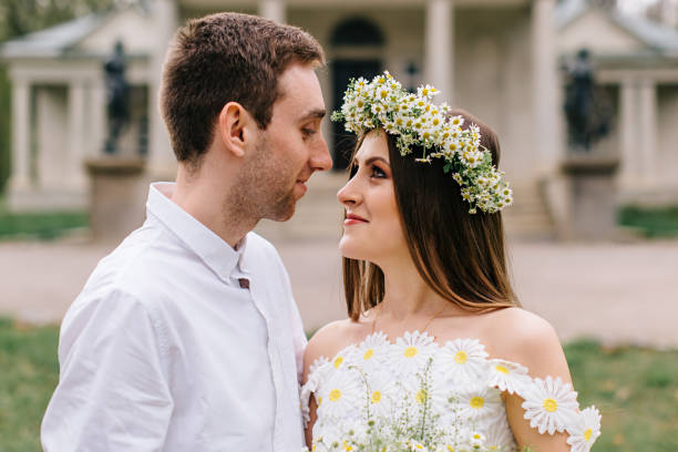 istock A loving couple hugging in a spring park 690500818