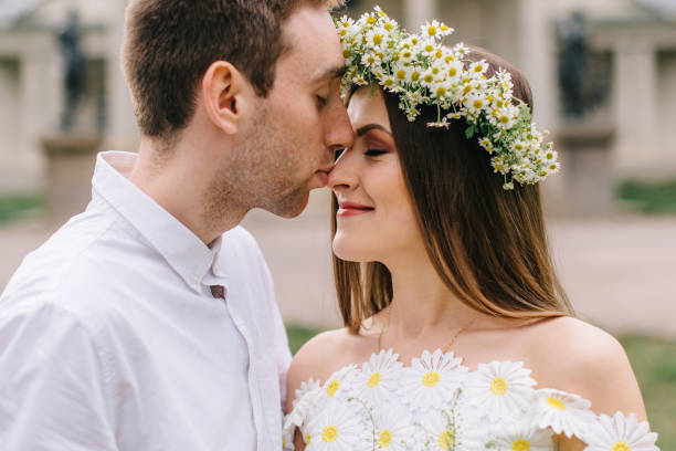 istock A loving couple hugging in a spring park 690500876
