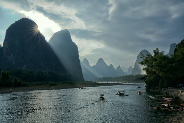 istock Sunset at Li River, Guilin, China 690508200