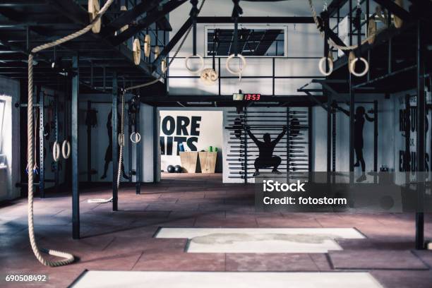 Empty Gym Stock Photo - Download Image Now - Gym, Health Club, School Gymnasium