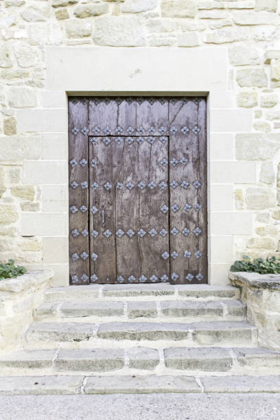 istock Exterior wood door 690517400