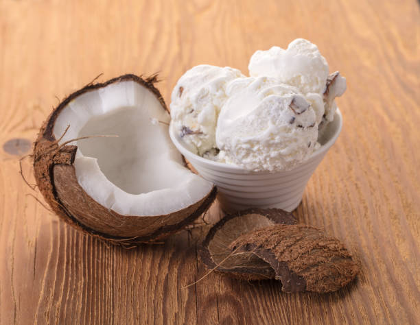 istock Coconut ice cream in a bowl 690517918