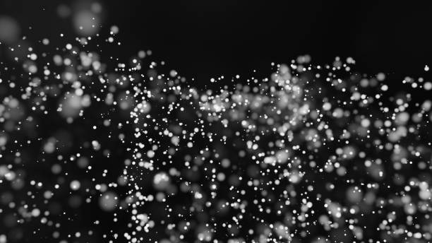 istock Beautiful monochrome bokeh blurred background defocused lights 690518288