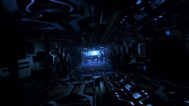 istock 3d illustration of futuristic design spaceship interior 690521926