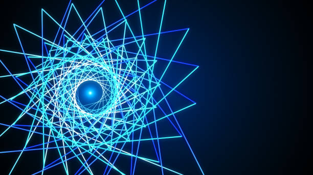 istock 3D Blue Abstract Mesh Background with Circles, Lines and Shapes Design Layout for Your Business illustration 690525394