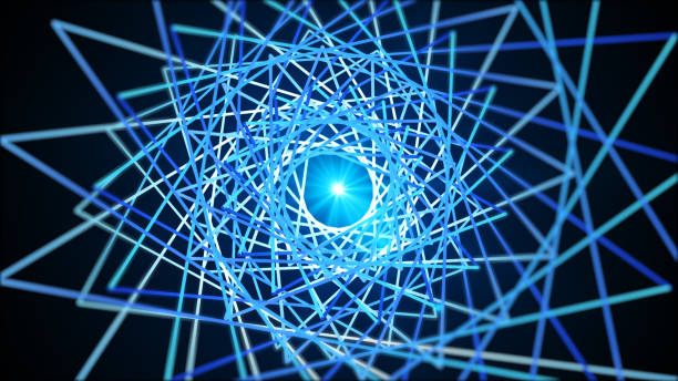 istock Abstract blue futuristic tunnel illustration technology concept 690525404
