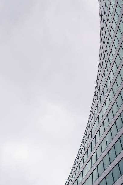 istock Windows office building, business center for background. Architecture, construction, repair industry concept. With empty space for text. Template, blank, form 690542324