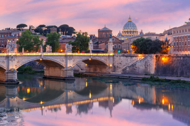 istock Saint Peter Cathedral at sunset in Rome, Italy 690554384