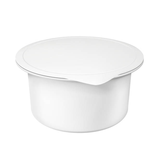 ilustrações de stock, clip art, desenhos animados e ícones de realistic white mock up blank plastic container for yogurt. - fruit front view isolated berry fruit