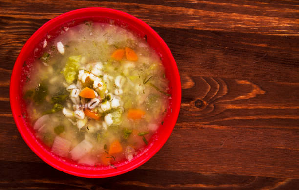 istock pickle soup .healthy soup .soup top view 690579230