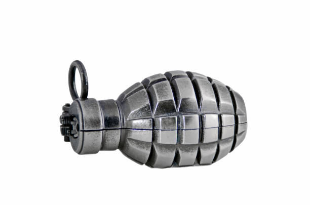 isolated grenade - lighter - addiction ammunition weapon army imagens e fotografias de stock