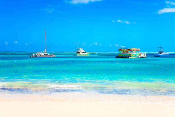 istock Boats on the ocean in Punta Cana 690611132