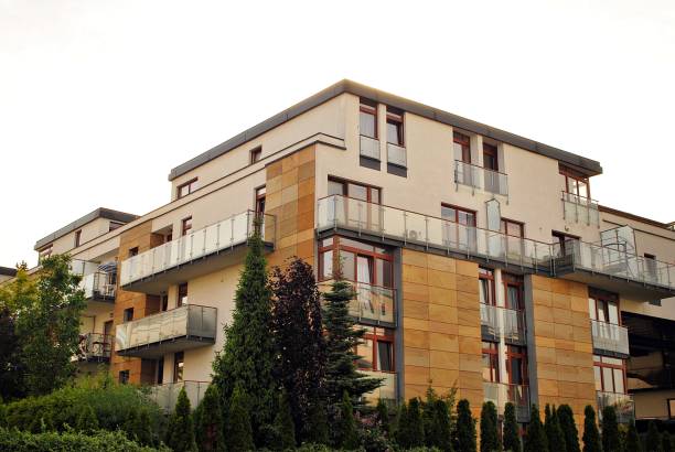 istock Modern apartment buildings exteriors 690623734