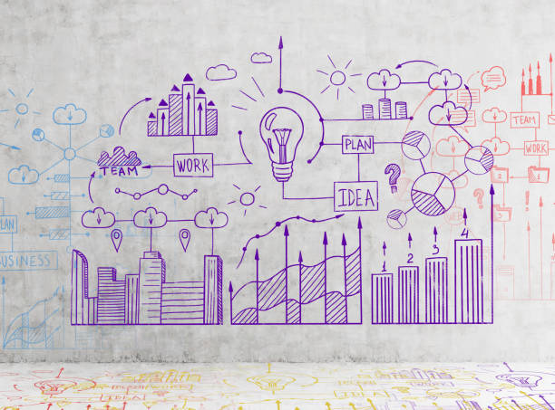istock Purple business diagram 690626460