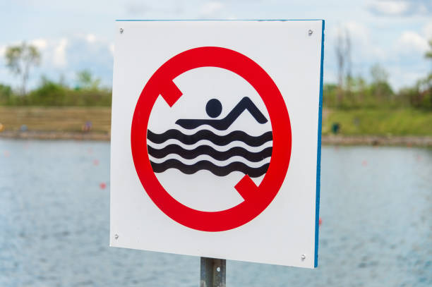 istock Danger - no swimming Sign in Canada 690630402