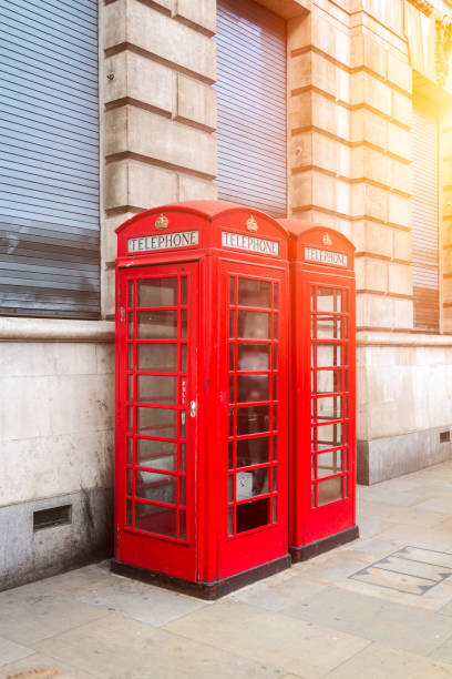 istock Traditional red telephone box in London, UK 690635760