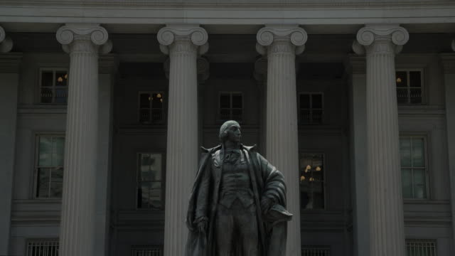 United States Treasury Department in Washington, DC - 4k/UHD - Zoom Out
