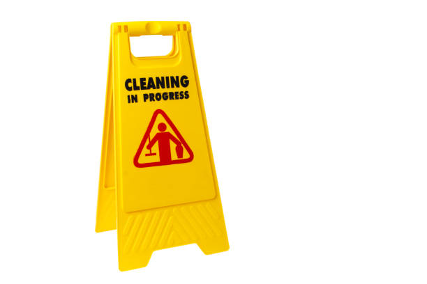 istock Janitorial sign of cleaning in progress isolated 690648094
