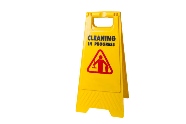istock Janitorial sign of cleaning in progress isolated 690648706