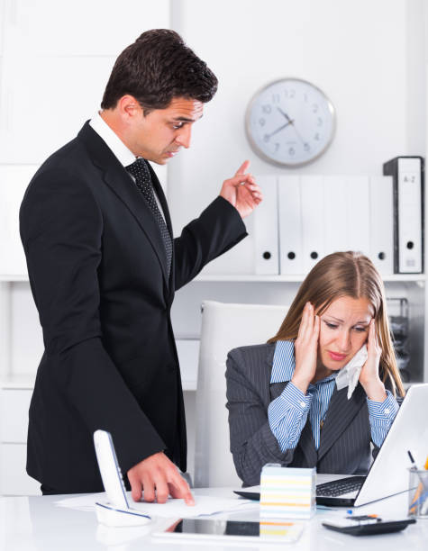istock Businessman feeling angry to coworker 690716906
