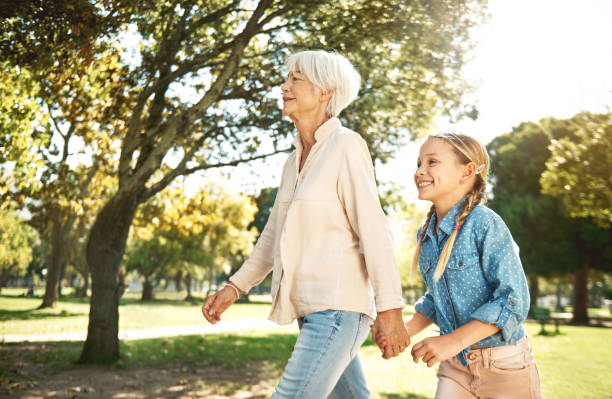 istock Play date in the park with nana 690719316