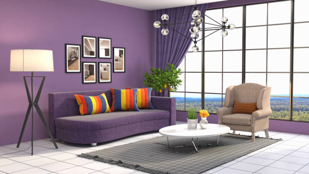 istock Interior living room. 3d illustration 690724494