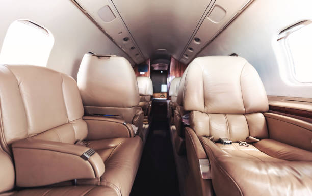 istock Luxury interior of private jet 690730778