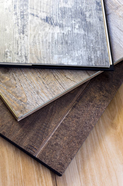 Engineered Hardwood Flooring Plank stock photo