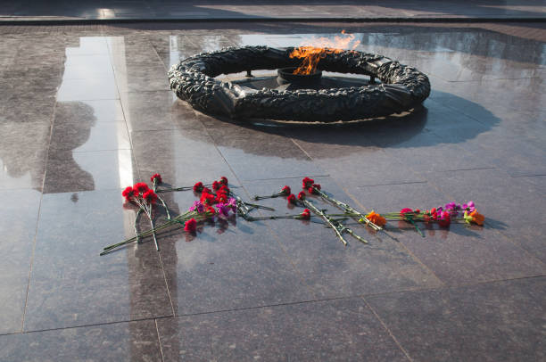 istock Eternal flame in honor of the fallen Soviet soldiers during the Second world war, 690737236