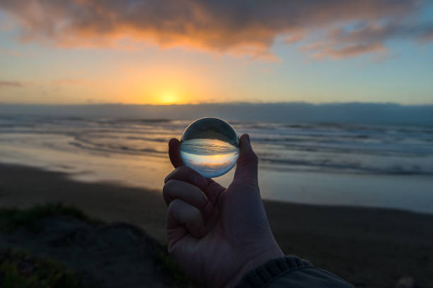 istock Ocean Beach sunset in the crystal ball 690738272