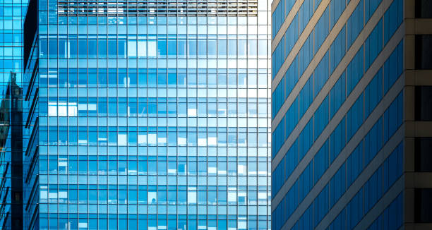 istock Modern office building detail at hong kong, glass surface 690742498