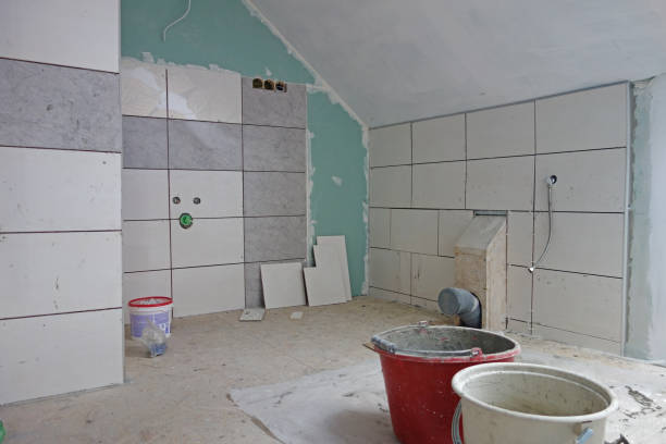 Bathroom renovation stock photo
