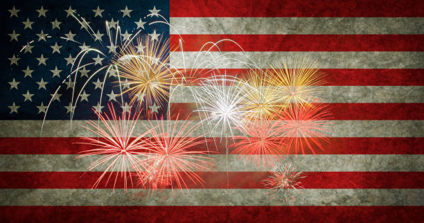 istock Fireworks background for 4th of July Independense Day. 690766984