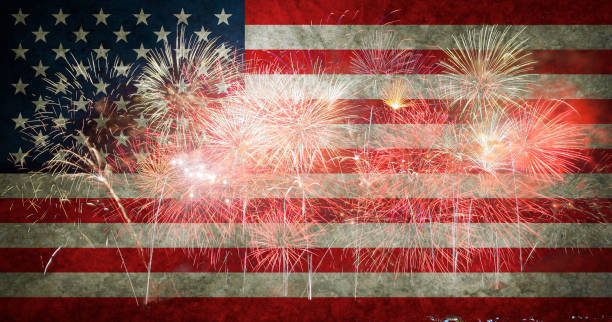 istock Fireworks background for 4th of July Independense Day. 690767182
