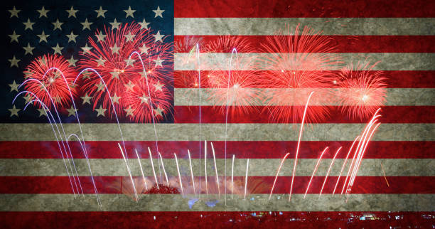 istock Fireworks background for 4th of July Independense Day. 690769582