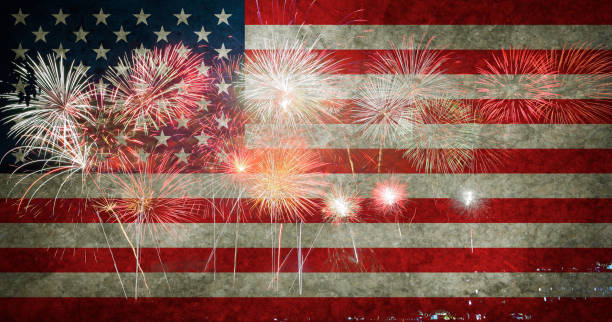 istock Fireworks background for 4th of July Independense Day. 690769854
