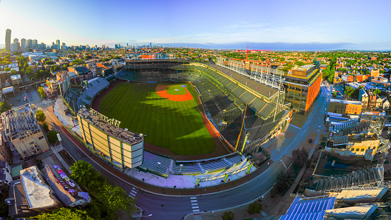 Colorful images of Chicago's Wrigley Field.  Home of the Cubs.
