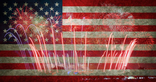 istock Fireworks background for 4th of July Independense Day. 690772306