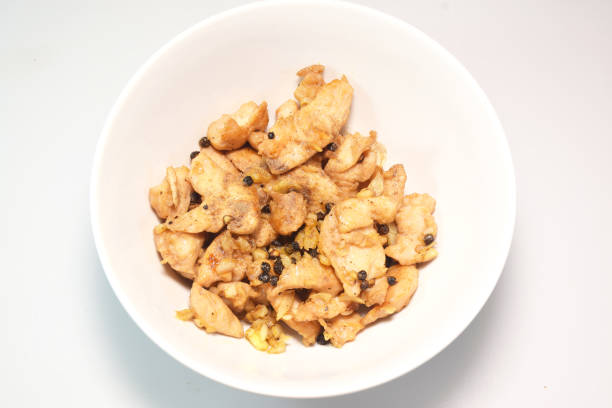 Fried pork with garlic black pepper 0031