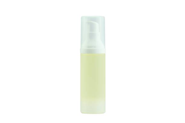 istock Cosmetic bottle container isolated on white background, Blank label for branding mock-up. 690787192
