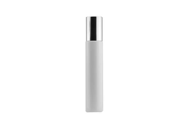 istock Cosmetic bottle container isolated on white background, Blank label for branding mock-up. 690787224