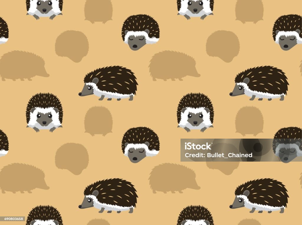 Cute Hedgehog Wallpaper Animal Wallpaper EPS10 File Format Porcupine stock vector