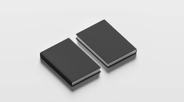 istock Blank black hardcover books mock up set, front and back 690810032