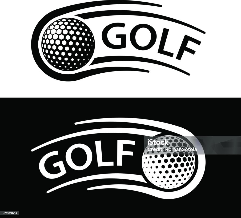 golf ball motion line symbol vector Golf Ball stock vector