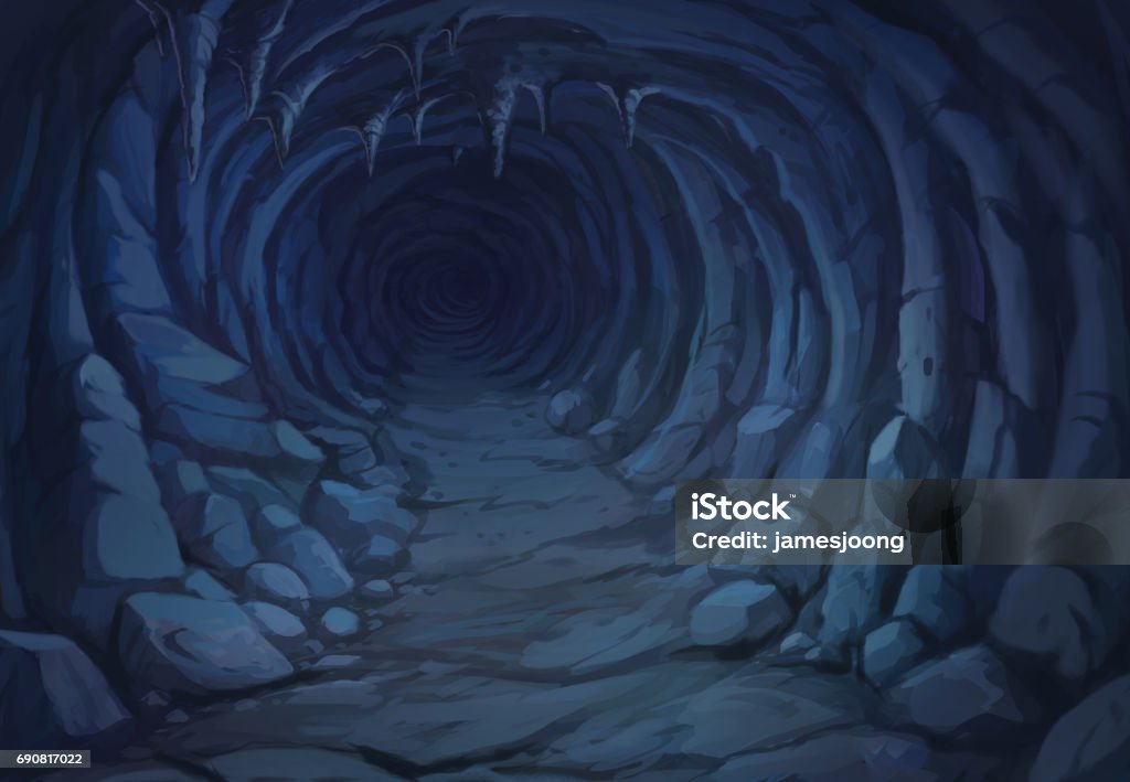 view from the inside of the cave illustration view from the inside of the cave at night"n Cave stock illustration