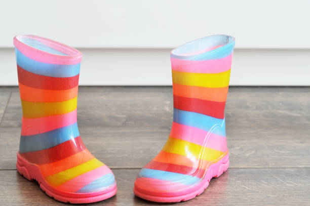 istock Colorful childrens boots 690822796