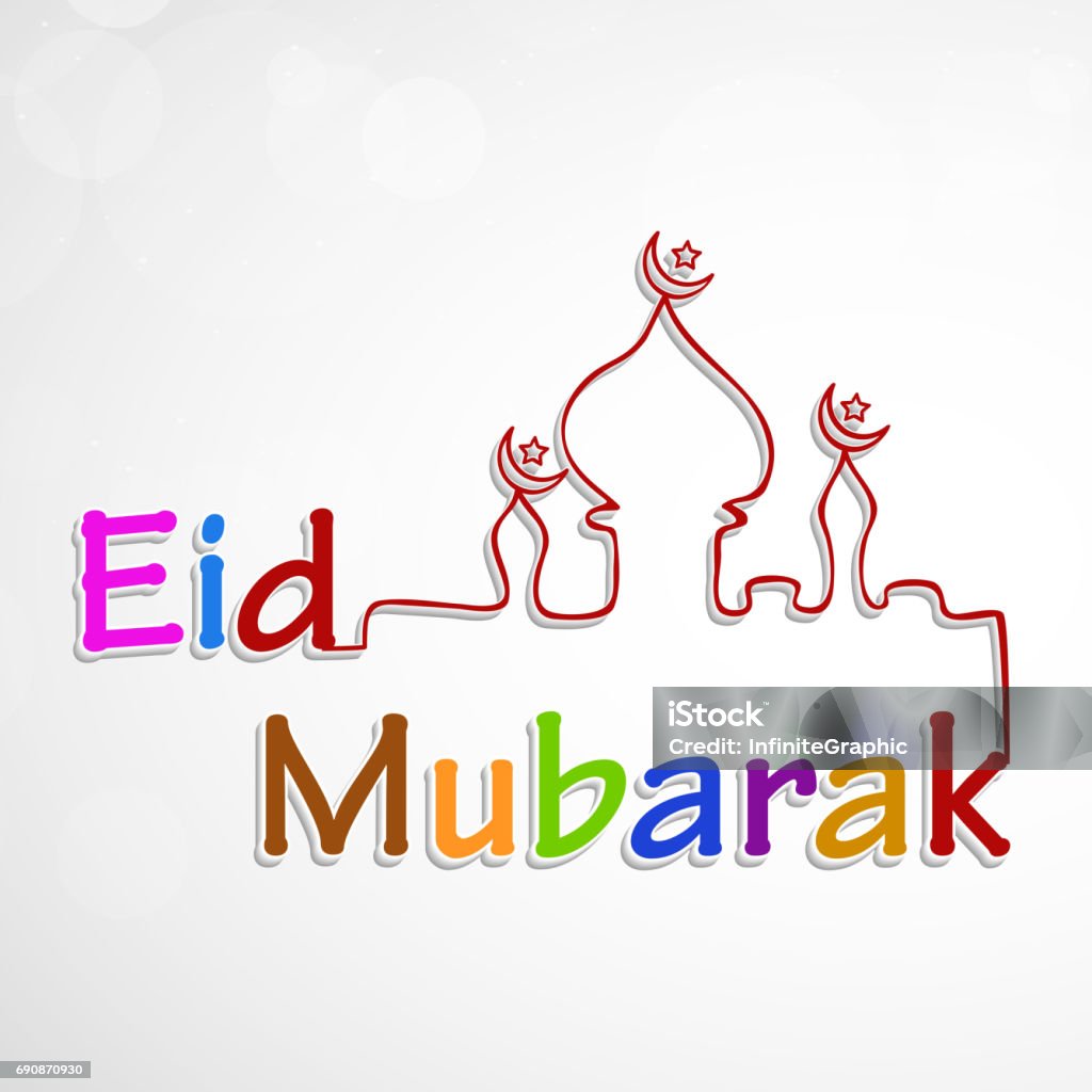 Illustration of background for eid Illustration of elements for the occasion of Eid Allah stock vector