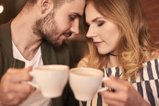 istock Close up of couple touching forehead 690872468