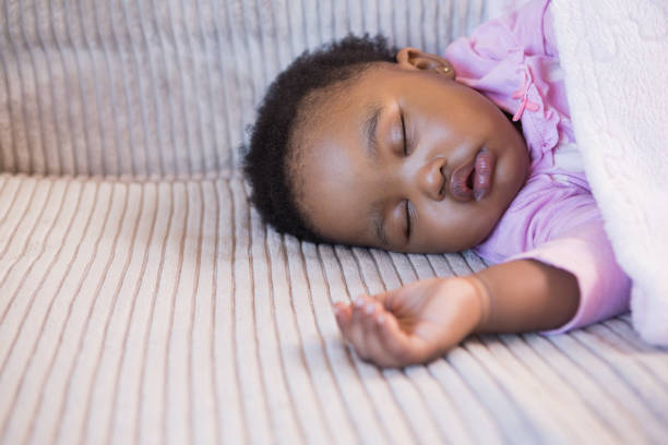 istock Little girl sleeping on the sofa 690887342