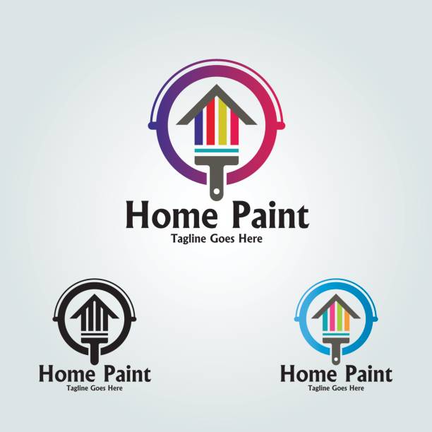 Home paint vector Home paint design template. Vector illustration 1234 stock illustrations